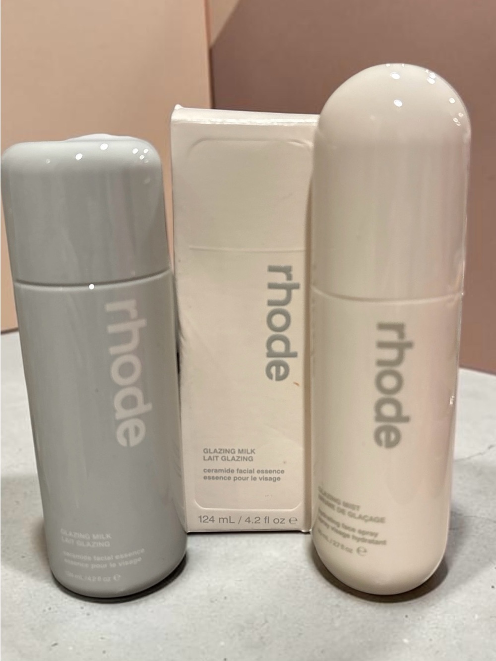 RHODE Glazing Milk Ceramide Facial Essence Mist Duo